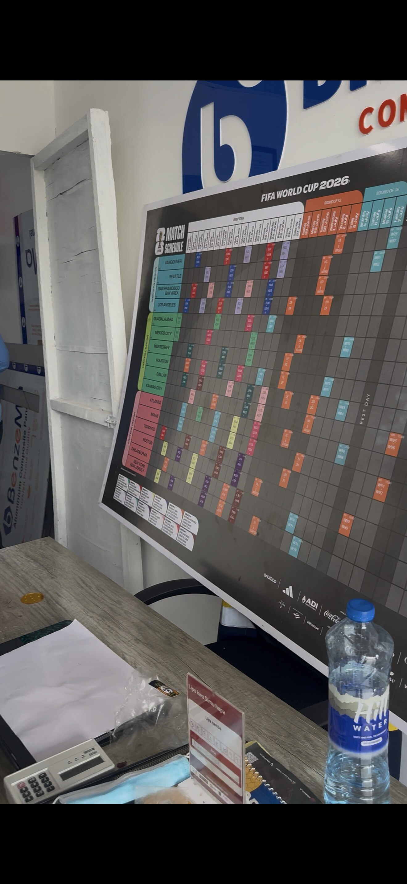Brandspot printed FIFA World Cup 2026 match schedule banner